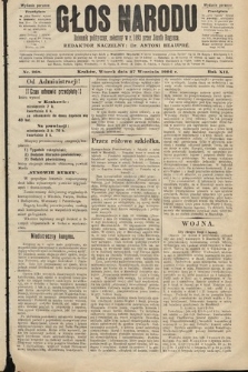Głos Narodu : dziennik polityczny, założony w roku 1893 przez Józefa Rogosza (wydanie poranne). 1904, nr 268