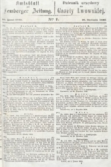 Amtsblatt zur Lemberger Zeitung = Dziennik Urzędowy do Gazety Lwowskiej. 1860, nr 7