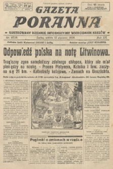 Gazeta Poranna : ilustrowany dziennik informacyjny wschodnich kresów. 1929, nr 8739