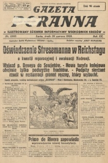 Gazeta Poranna : ilustrowany dziennik informacyjny wschodnich kresów. 1929, nr 8900