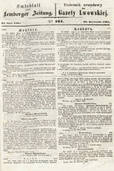 Amtsblatt zur Lemberger Zeitung = Dziennik Urzędowy do Gazety Lwowskiej. 1861, nr 101