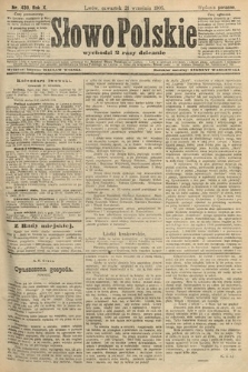Słowo Polskie (wydanie poranne). 1905, nr 439