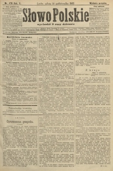 Słowo Polskie (wydanie poranne). 1905, nr 478
