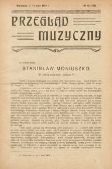 Przegląd Muzyczny. 1919, nr 10