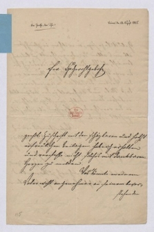 List do Karola Augusta von Varnhagena