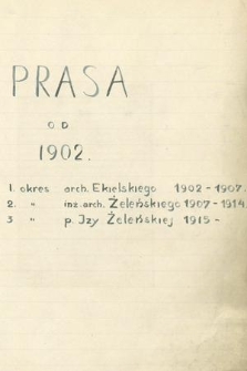 „Księga wycinków dotyczących Krakowskiego Zakładu Witraży „S. G. Żeleńskiego” (materiał prasowy z lat 1902-1948)”