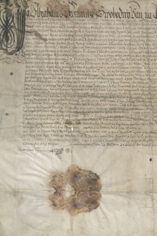 Dokument Abrahama Promnitza potwierdzający sprzedaż wsi Mokre przez Agnieszkę Rogojską