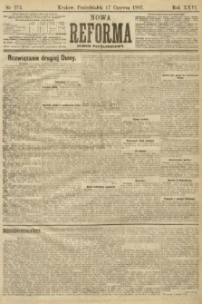 Nowa Reforma (numer popołudniowy). 1907, nr 273