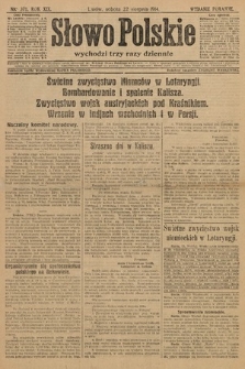 Słowo Polskie (wydanie poranne). 1914, nr 371
