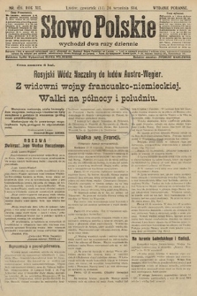 Słowo Polskie (wydanie poranne). 1914, nr 426