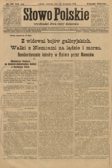 Słowo Polskie (wydanie poranne). 1914, nr 430