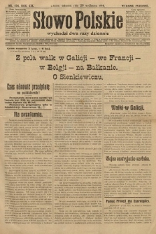 Słowo Polskie (wydanie poranne). 1914, nr 434