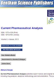 Current Pharmaceutical Analysis