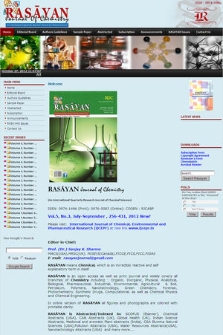 RASAYAN Journal of Chemistry