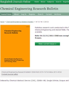 Chemical Engineering Research Bulletin