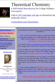 Theoretical Chemistry: a self-guided introduction for college students