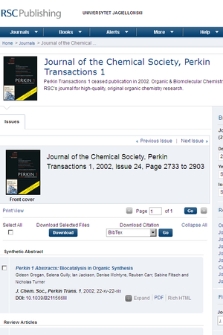 Perkin Transactions 1 : Organic and Bioorganic Chemistry
