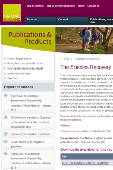 The Species Recovery Programme (IN73)