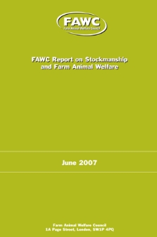 FAWC report on stockmanship and farm animal welfare