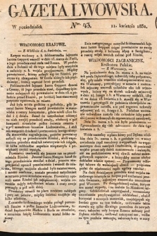 Gazeta Lwowska. 1831, nr 43