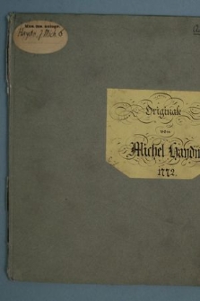Papier contra cyfra : Mus. ms. autogr. Haydn J.Mich. 6 - Offertorium de SSSma Trinitate [...] - przykład konserwacji papierowej oprawy i konstrukcji bloku