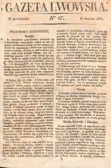 Gazeta Lwowska. 1831, nr 67