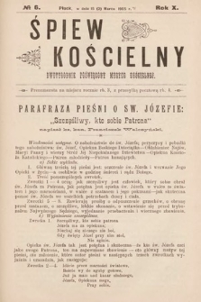 Śpiew Kościelny : dwutygodnik poświęcony muzyce kościelnej. 1905, nr 6