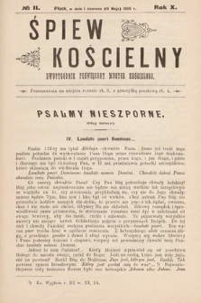 Śpiew Kościelny : dwutygodnik poświęcony muzyce kościelnej. 1905, nr 11