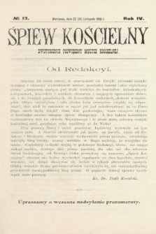 Śpiew Kościelny : dwutygodnik poświęcony muzyce kościelnej. 1899, nr 13