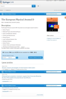 The European Physical Journal D Atomic, Molecular, Optical and Plasma Physics