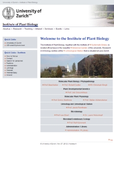 University of Zurich : Institute of Plant Biology