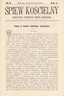 Śpiew Kościelny : miesięcznik poświęcony muzyce kościelnej. 1897, nr 2
