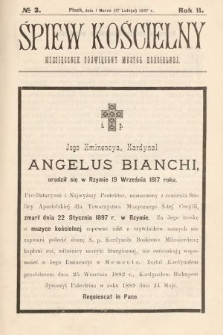 Śpiew Kościelny : miesięcznik poświęcony muzyce kościelnej. 1897, nr 3