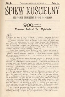 Śpiew Kościelny : miesięcznik poświęcony muzyce kościelnej. 1897, nr 4