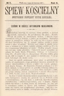 Śpiew Kościelny : dwutygodnik poświęcony muzyce kościelnej. 1897, nr 7