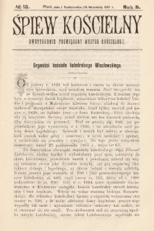 Śpiew Kościelny : dwutygodnik poświęcony muzyce kościelnej. 1897, nr 10