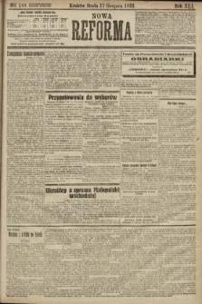 Nowa Reforma. 1922, nr 189