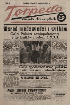 Torpeda : gazeta dla wszystkich. 1936.09.11