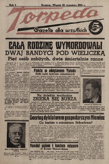Torpeda : gazeta dla wszystkich. 1936.09.22
