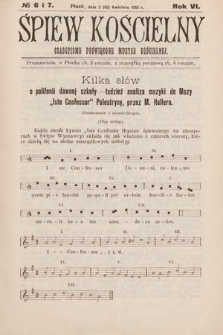 Śpiew Kościelny : czasopismo poświęcone muzyce kościelnej. 1901, nr 6 i 7