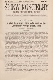 Śpiew Kościelny : czasopismo poświęcone muzyce kościelnej. 1901, nr 8 i 9