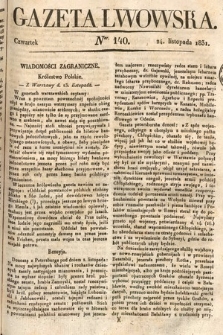 Gazeta Lwowska. 1831, nr 140