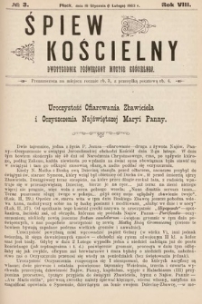 Śpiew Kościelny : dwutygodnik poświęcony muzyce kościelnej. 1903, nr 3