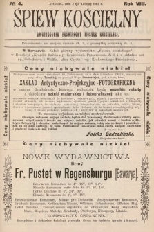 Śpiew Kościelny : dwutygodnik poświęcony muzyce kościelnej. 1903, nr 4