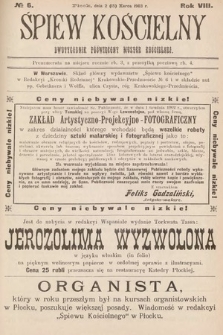 Śpiew Kościelny : dwutygodnik poświęcony muzyce kościelnej. 1903, nr 6