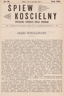 Śpiew Kościelny : dwutygodnik poświęcony muzyce kościelnej. 1903, nr 10