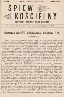 Śpiew Kościelny : dwutygodnik poświęcony muzyce kościelnej. 1903, nr 11