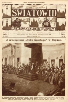 Światowid : ilustrowany kuryer tygodniowy. 1925, nr 2