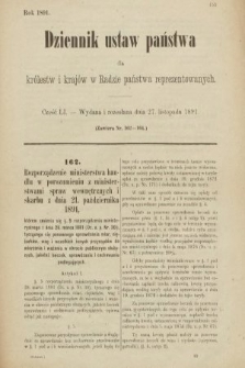 Dziennik Ustaw Państwa dla Królestw i Krajów w Radzie Państwa Reprezentowanych. 1891, cz. 51