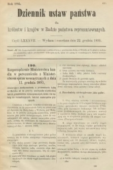 Dziennik Ustaw Państwa dla Królestw i Krajów w Radzie Państwa Reprezentowanych. 1895, cz. 87